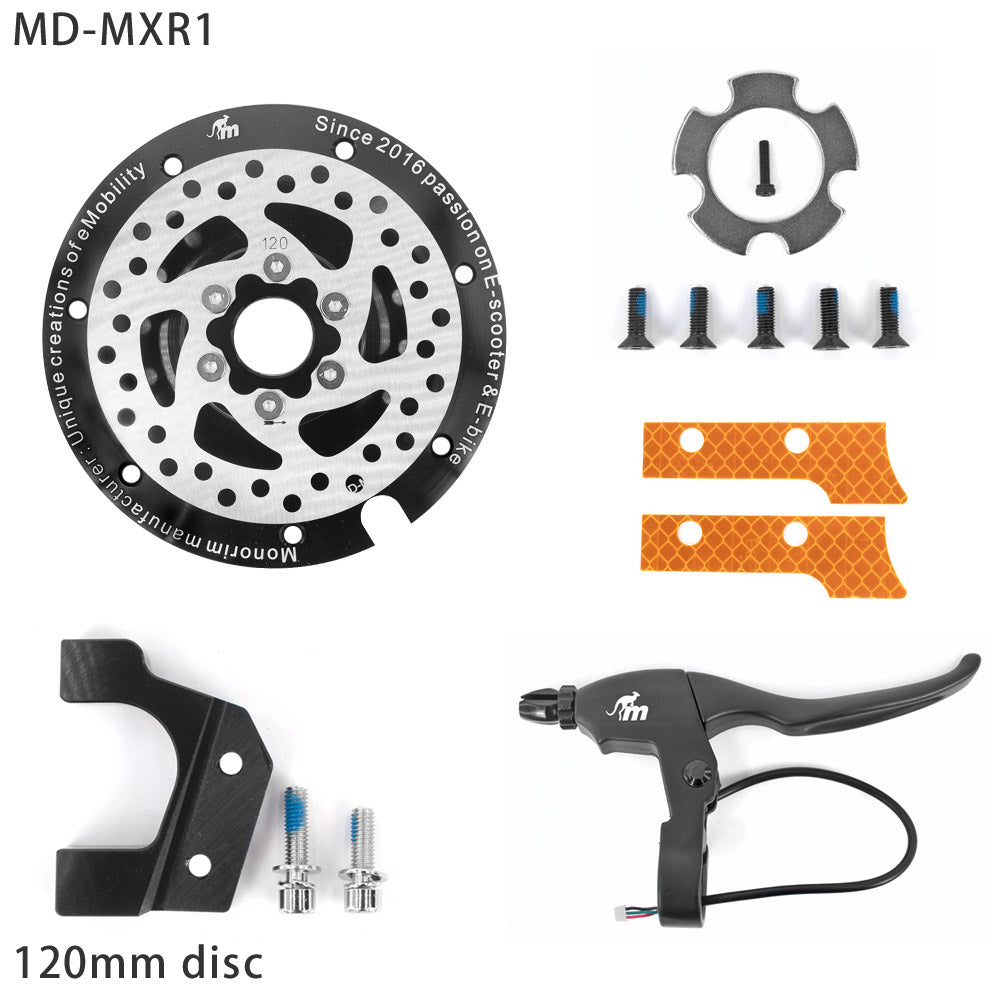 MONORIM MD-MXR1 Motor Deck Disc Brake Upgrade Parts for Segway Ninebot Scooter Max G30 Series, 120/140mm for Rear Motor with MXR1